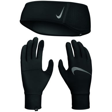 Nike Essential Headband + Gloves Set black