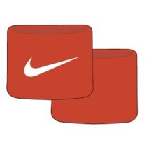 Nike Sweatband Tennis Premier Single Wrist 2023 orange - 2 pieces