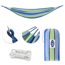 Nils Camp Hammock NC9003 (Cotton-Polyester Mix, Durable, Easy to Hang) Blue/Green 200x120cm