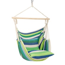 Nils Camp Hanging Chair NC3107 (Wooden Beams, Cotton, Easy to Hang) Green 103x99cm