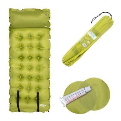 Nils Camp Sleeping Mat NC4018 (self-inflating, pillow) green 188x66x35cm