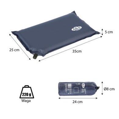 Nils Camp Pillow NC4113 (self-inflating) dark blue 35x25x5cm