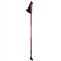 Nils Camp Hiking Poles NW607 Nordic Walking (ergonomic cork handle, rubber tips, adjustable height) red - 2 pieces