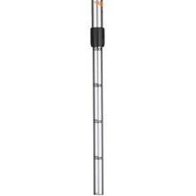 Nils Camp Hiking Poles NW602 Nordic Walking (Rubber Tips, Adjustable Height) Silver - 2 Pieces