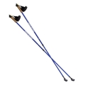 Nils Camp Hiking Poles NW607 Nordic Walking (ergonomic cork handle, rubber tips, adjustable height) - blue 2 pcs