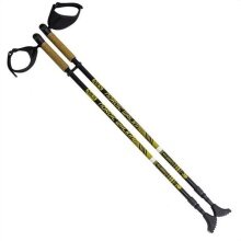 Nils Camp Hiking Poles NW603 Nordic Walking (ergonomic cork handle, adjustable height) black - 2 pieces