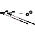 Nils Camp Trekking Poles TK631 (Hiking Poles, Rubber Tips, Adjustable Height) - 2 Pieces