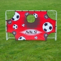 Nils Camp Football Goals BR240P with Training Panel - 240x150cm - white/red