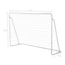 Nils Camp Football Goals NT7788 with Training Panel - 215x150cm - grey/blue/red