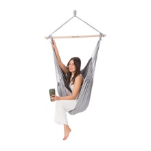 Nils Camp Hanging Chair NC0033 (wooden beam, max. user weight 120kg) grey 130x100cm