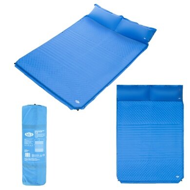 Nils Camp Isomatte NC4060 for 2 persons (self-inflating, pillow) blue 186x130x3cm