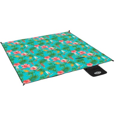 Nils Camp Picnic Blanket NC8019 (Design Hummingbird) green 200x200cm