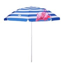 Nils Camp Beach Umbrella NC7811 (Flamingo Design) blue - 180x160x100cm