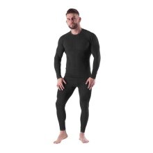 Nils Functional Underwear Long Sleeve Shirt Ragnar (Moisture Transport, High Wearing Comfort) Black Men's