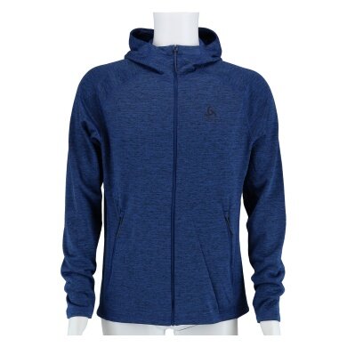 Odlo Fleece Jacket Tenica Mid Layer Full Zip with Hood (soft brushed interior) dark blue melange Men