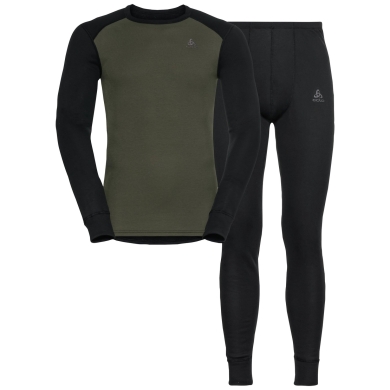 Odlo Long Sleeve Shirt + Trousers Active Warm Eco (warm, excellent moisture management) Underwear black Men