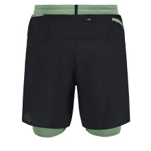 Odlo Trail Running Shorts 2-in-1 Short X-Alp Trail 6 inch (optimal freedom of movement, inner shorts) short black/loden Men