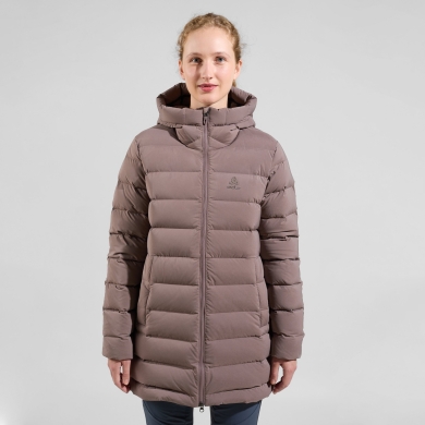 Odlo Winter Coat Ascent N-Thermic Insulated with Hood (water-repellent, windproof, breathable) rust red Women