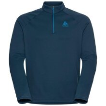 Odlo Fleece Long Sleeve Shirt 1/2 Zip Besso (warm, Stretch Fleece) Blue Green Men