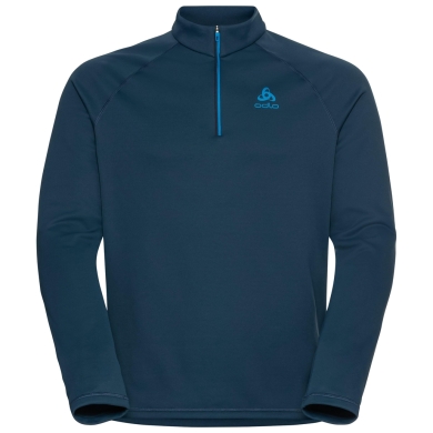 Odlo Fleece Long Sleeve Shirt 1/2 Zip Besso (warm, Stretch Fleece) Blue Green Men