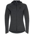 Odlo Fleece Jacket Ascent Performance Wool Warm Mid Layer with Hood (Merino Wool) Grey Women