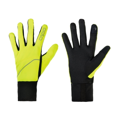 Odlo Gloves Intensity Safety Light (better visibility in poor light) yellow - 1 pair