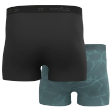 Odlo Boxershorts Active F-Dry Graphic Underwear black/blue Men - 2 Pack