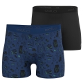 Odlo Boxershorts Active F-Dry Graphic Underwear black/limoges blue Men - 2 Pack