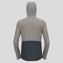 Odlo Fleece Jacket Ascent Mid Layer with Hood (Grid Fleece, quick-drying) silver/dark grey Men