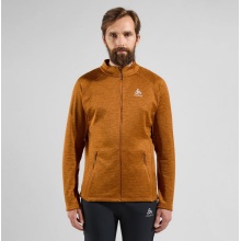 Odlo Fleece Jacket Tenica Mid Layer Full Zip (softly padded inside) brown/orange Men