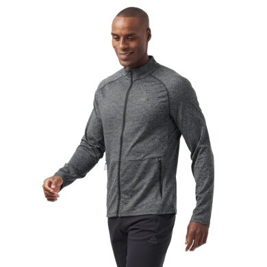 Odlo Fleece Jacket Tenica Mid Layer Full Zip (softly padded inside) dark grey Men