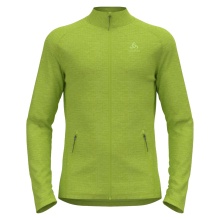 Odlo Fleece Jacket Tenica Mid Layer Full Zip (softly lined inside) sharp green melange Men