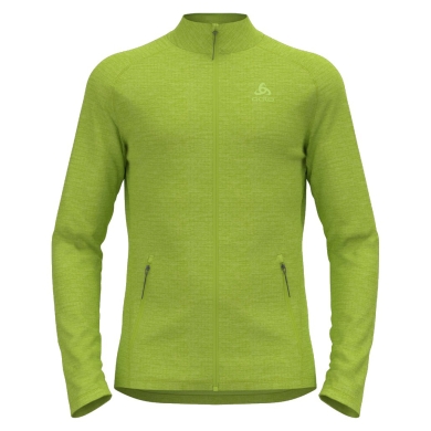 Odlo Fleece Jacket Tenica Mid Layer Full Zip (softly lined inside) sharp green melange Men