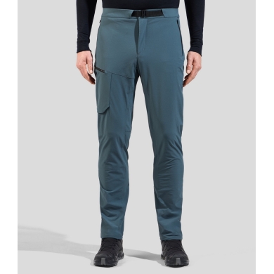 Odlo Hiking Trousers Ascent Pant (excellent freedom of movement, lightweight, waterproof) long navy blue Men