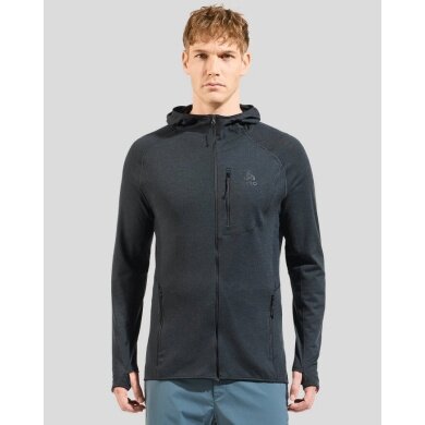 Odlo Hooded Jacket Ascent Micro Performance 125 (Wool Blend, quick-drying) black Men