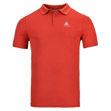 Odlo Hiking/Leisure Polo Cardada (100% Polyester, high wearing comfort) ketchup red Men