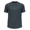 Odlo Hiking/Leisure Tshirt Ascent Performance Wool 130 Run Bike Hike with Landscape Print dark grey Men