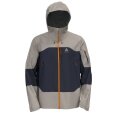 Odlo hiking jacket X-Alp 3L (hardshell, hood, waterproof) silver grey men