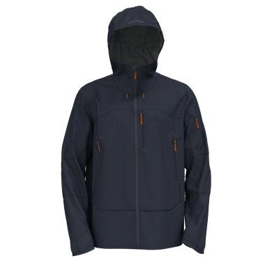 Odlo hiking jacket X-Alp 3L (hardshell, hood, waterproof) dark blue men