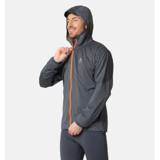 Odlo Functional Jacket Zeroweight (waterproof, breathable, reflective details) grey Men