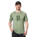 Odlo Hiking/Leisure Tshirt Ascent Performance Wool 130 with Trailprint (Merino wool) green Men