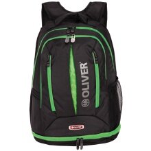 Oliver Rucksack TS (main compartment, racket compartment, shoe compartment) 2024 black/green