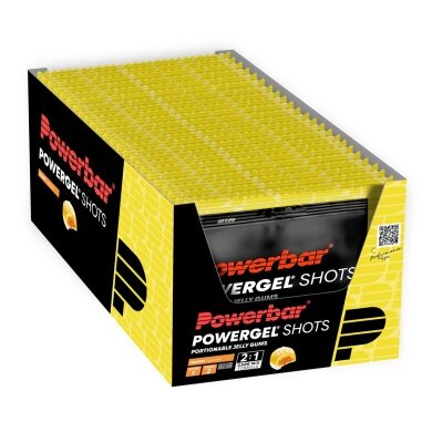 PowerBar PowerGel Shots (Carbohydrate Gummies with C2MAX Dual Source Carb Mix) Orange 24x60g Box