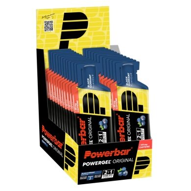 PowerBar PowerGel Original (Carbohydrate Gel, Contains Caffeine) Blackcurrant 24x41g Box