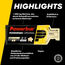 PowerBar PowerGel Original (Carbohydrate Gel) Vanilla 24x41g Box