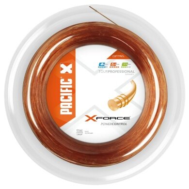 Pacific Tennis String xForce (Durability+Power) orange 200m Roll