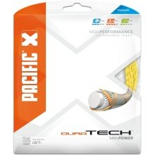 Stringing with tennis string Pacific Dura Tech gold