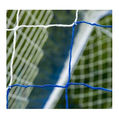 Powershot striped football goal net white/blue 7.32m x 2.44m x 2m x 2m