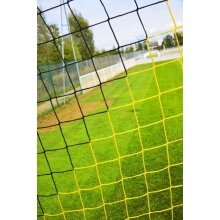 Powershot striped football goal net black/yellow 7.32m x 2.44m x 2m x 2m