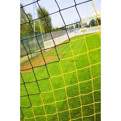 Powershot striped football goal net black/yellow 7.32m x 2.44m x 2m x 2m